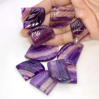 509.20 Cts. Multi Fluorite 24-40mm Carved Fancy Shape AA Grade Gemstone Carving Parcel - Total 10 Pcs.
