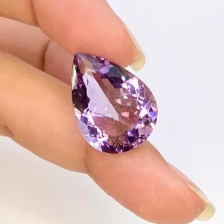  13.60 Cts. Brazilian Amethyst 20x15mm Faceted Pear Shape AA+ Grade Loose Gemstone - Total 1 Pc.