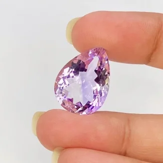  14.55 Cts. Brazilian Amethyst 20x15mm Faceted Pear Shape AA+ Grade Loose Gemstone - Total 1 Pc.