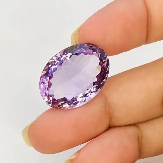  18.40 Cts. Brazilian Amethyst 22x16mm Faceted Oval Shape AA+ Grade Loose Gemstone - Total 1 Pc.