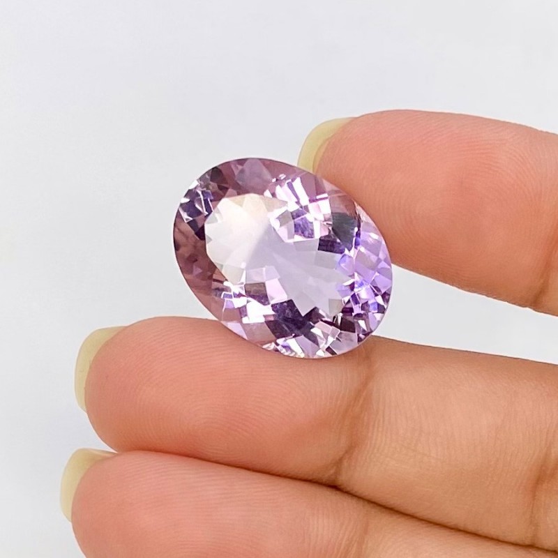  17.20 Cts. Brazilian Amethyst 20x15mm Faceted Oval Shape AA+ Grade Loose Gemstone - Total 1 Pc.