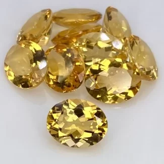 20.60 Cts. Citrine 10X8mm Faceted Oval Shape AA+ Grade Gemstones Parcel - Total 10 Pcs.