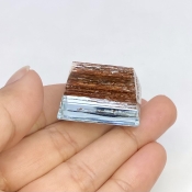  67.38 Cts. Rutile Aquamarine 26.45x22.61mm Step Cut Octagon Shape AA Grade Loose Gemstone - Total 1 Pc.