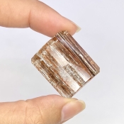  67.38 Cts. Rutile Aquamarine 26.45x22.61mm Step Cut Octagon Shape AA Grade Loose Gemstone - Total 1 Pc.