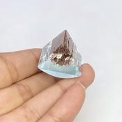  67.38 Cts. Rutile Aquamarine 26.45x22.61mm Step Cut Octagon Shape AA Grade Loose Gemstone - Total 1 Pc.