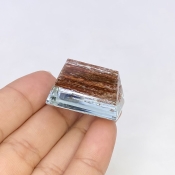  67.38 Cts. Rutile Aquamarine 26.45x22.61mm Step Cut Octagon Shape AA Grade Loose Gemstone - Total 1 Pc.