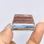  67.38 Cts. Rutile Aquamarine 26.45x22.61mm Step Cut Octagon Shape AA Grade Loose Gemstone - Total 1 Pc.