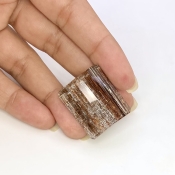  67.38 Cts. Rutile Aquamarine 26.45x22.61mm Step Cut Octagon Shape AA Grade Loose Gemstone - Total 1 Pc.