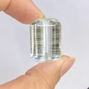 27.73 Cts. Rutile Aquamarine 21.92x16.04mm Step Cut Octagon Shape AA Grade Loose Gemstone - Total 1 Pc.