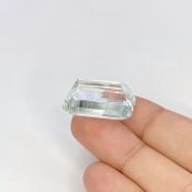 27.73 Cts. Rutile Aquamarine 21.92x16.04mm Step Cut Octagon Shape AA Grade Loose Gemstone - Total 1 Pc.