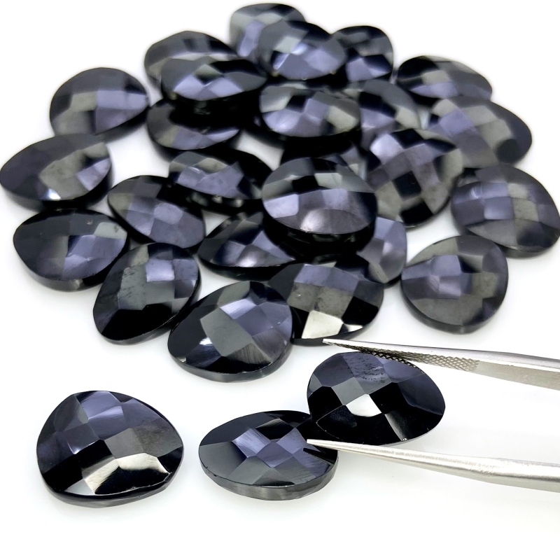  204.25 Carat Black Spinel 13x10-15x12mm Briolette Irregular Shape AA Grade Loose Gemstone Beads Lot - Total 29 Pcs.