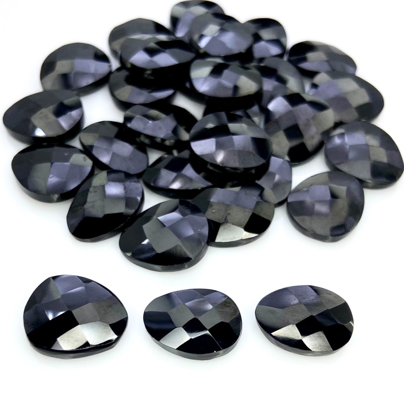  204.25 Carat Black Spinel 13x10-15x12mm Briolette Irregular Shape AA Grade Loose Gemstone Beads Lot - Total 29 Pcs.