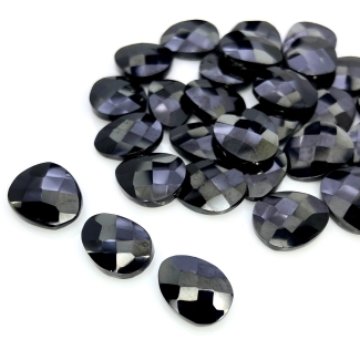  204.25 Carat Black Spinel 13x10-15x12mm Briolette Irregular Shape AA Grade Loose Gemstone Beads Lot - Total 29 Pcs.