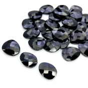  204.25 Carat Black Spinel 13x10-15x12mm Briolette Irregular Shape AA Grade Loose Gemstone Beads Lot - Total 29 Pcs.