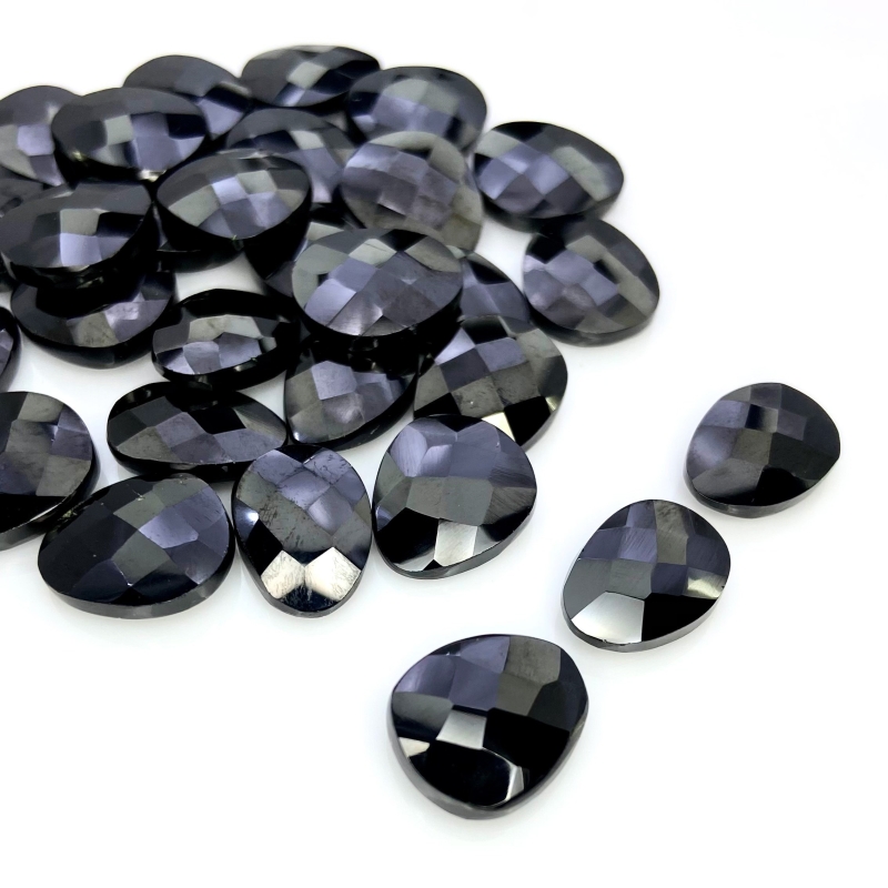  204.25 Carat Black Spinel 13x10-15x12mm Briolette Irregular Shape AA Grade Loose Gemstone Beads Lot - Total 29 Pcs.