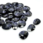  204.25 Carat Black Spinel 13x10-15x12mm Briolette Irregular Shape AA Grade Loose Gemstone Beads Lot - Total 29 Pcs.