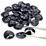  204.25 Carat Black Spinel 13x10-15x12mm Briolette Irregular Shape AA Grade Loose Gemstone Beads Lot - Total 29 Pcs.