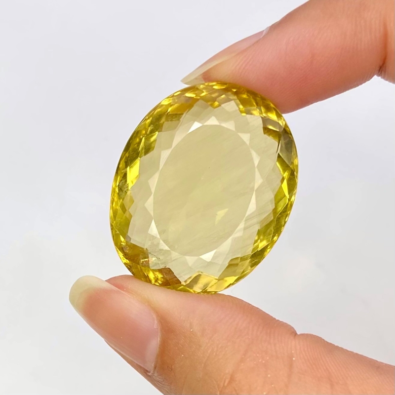  51 Cts. Beer Quartz 22x28mm Faceted Oval Shape AA Grade Loose Gemstone - Total 1 Pc.