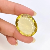  51 Cts. Beer Quartz 22x28mm Faceted Oval Shape AA Grade Loose Gemstone - Total 1 Pc.