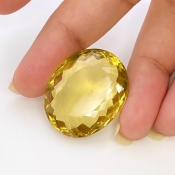  51 Cts. Beer Quartz 22x28mm Faceted Oval Shape AA Grade Loose Gemstone - Total 1 Pc.