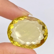  51 Cts. Beer Quartz 22x28mm Faceted Oval Shape AA Grade Loose Gemstone - Total 1 Pc.