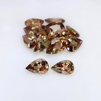 Andalusite Faceted Pear Shape Gemstone Parcel - 6x4mm - 13 Pc. - 5.12 Cts.