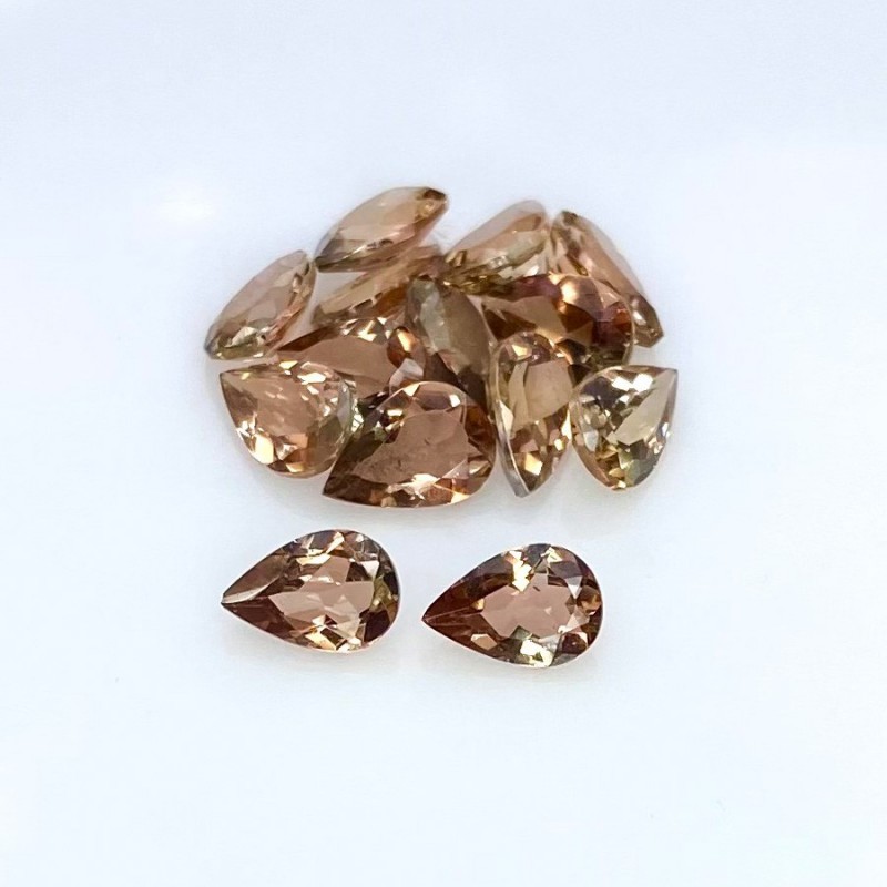 5.41 Cts. Andalusite 6x4mm Faceted Pear Shape AAA Grade Gemstones Parcel - Total 14 Pcs.