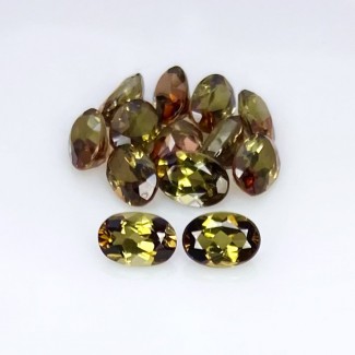 Andalusite Faceted Oval Shape Gemstone Parcel - 6x4mm - 13 Pc. - 6.47 Cts.