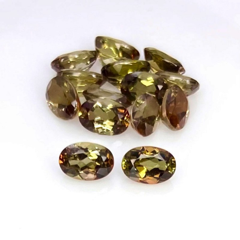 Andalusite Faceted Oval Shape Gemstone Parcel - 6x4mm - 14 Pc. - 7.16 Cts.