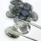 145 Carat Black Rutile 16.5-28mm Rose Cut Irregular Shape AA Grade Gemstones Parcel - Total 13 Pcs.