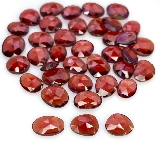 33.22 Carat Garnet 6x5-8x6mm Rose Cut Irregular Shape AA+ Grade Gemstones Parcel - Total 39 Pcs.