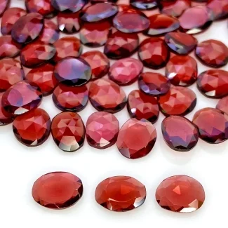140.05 carat Garnet 8.5x6.5-10x6.5mm Rose Cut Irregular Shape AA+ Grade Gemstones Parcel - Total 90 Pcs.