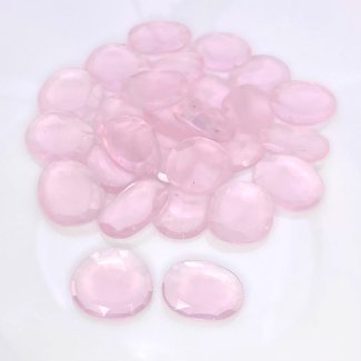 171.60 Cts. Rose Quartz 15-18mm Rose Cut Irregular Shape AA Grade Gemstones Parcel - Total 33 Pcs.