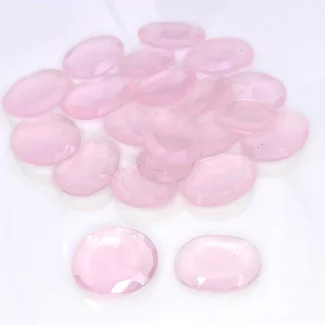 196.40 Cts. Rose Quartz 15.5-21mm Rose Cut Irregular Shape AA Grade Gemstones Parcel - Total 26 Pcs.