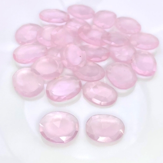 156.20 Cts. Rose Quartz 15-19mm Rose Cut Irregular Shape AA Grade Gemstones Parcel - Total 25 Pcs.