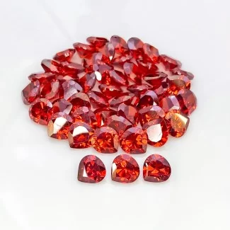  201.85 Carat Garnet Red CZ 9mm Faceted Heart Shape AAA Grade Gemstones Parcel - Total 50 Pcs.