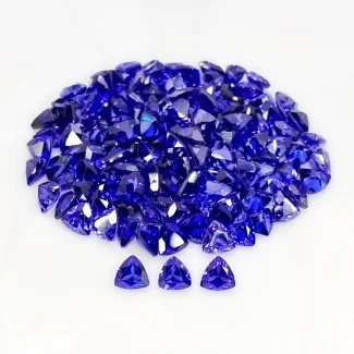  176.35 Carat Tanzanite Blue CZ 6mm Faceted Trillion Shape AAA Grade Gemstones Parcel - Total 123 Pcs.