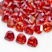  201.85 Carat Garnet Red CZ 9mm Faceted Heart Shape AAA Grade Gemstones Parcel - Total 50 Pcs.