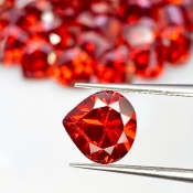  201.85 Carat Garnet Red CZ 9mm Faceted Heart Shape AAA Grade Gemstones Parcel - Total 50 Pcs.