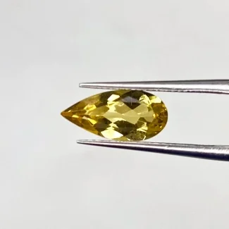 1.56 Carat Yellow Beryl 12x6mm Faceted Pear Shape AAA Grade Loose Gemstone - Total 1 Pc.