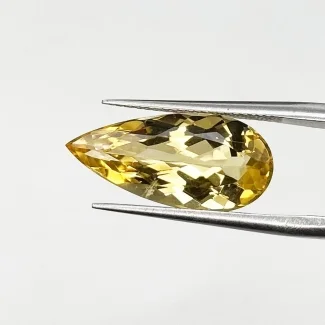 4.61 Carat Yellow Beryl 18.5x8.5mm Faceted Pear Shape AAA Grade Loose Gemstone - Total 1 Pc.