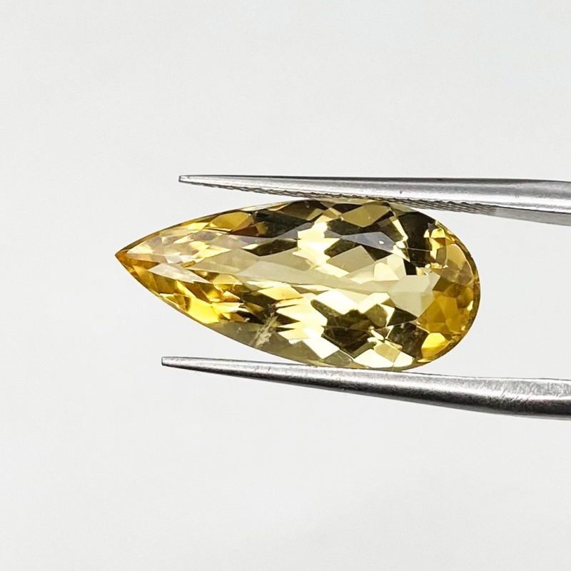 4.61 Carat Yellow Beryl 18.5x8.5mm Faceted Pear Shape AAA Grade Loose Gemstone - Total 1 Pc.