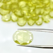 190.9 Carat Lemon Quartz 9x7-14x10mm Rose Cut Irregular Shape AA Grade Gemstones Parcel - Total 78 Pcs.