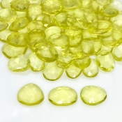 190.9 Carat Lemon Quartz 9x7-14x10mm Rose Cut Irregular Shape AA Grade Gemstones Parcel - Total 78 Pcs.