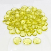 190.9 Carat Lemon Quartz 9x7-14x10mm Rose Cut Irregular Shape AA Grade Gemstones Parcel - Total 78 Pcs.