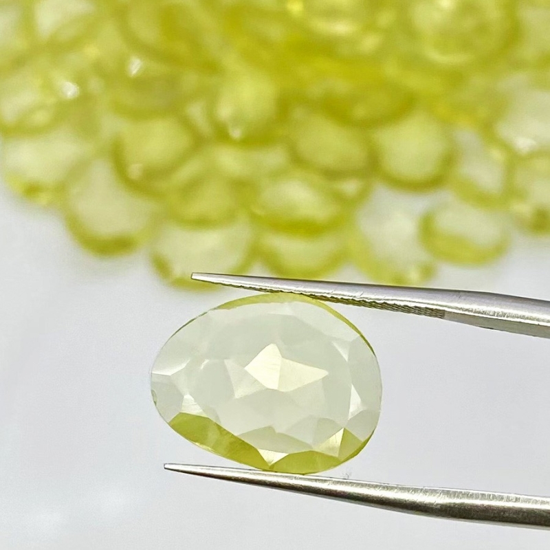 197.5 Carat Lemon Quartz 9x7-14x10mm Rose Cut Irregular Shape AA Grade Gemstones Parcel - Total 81 Pcs.