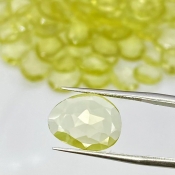 197.5 Carat Lemon Quartz 9x7-14x10mm Rose Cut Irregular Shape AA Grade Gemstones Parcel - Total 81 Pcs.