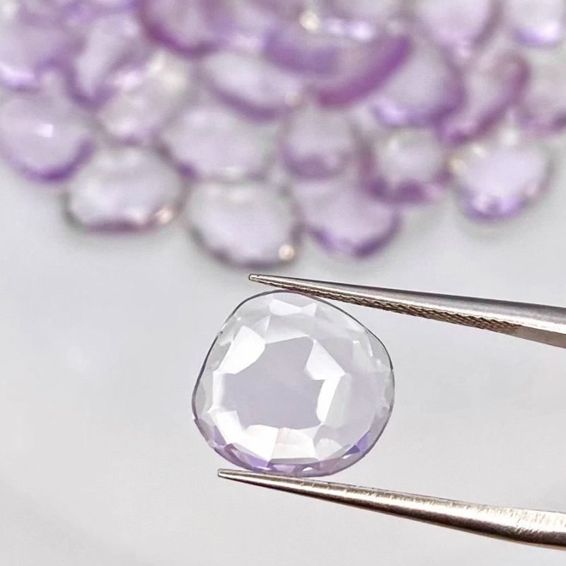 87.15 Cts. Pink Amethyst 11-13mm Rose Cut Irregular Shape AA Grade Gemstones Parcel - Total 40 Pcs.