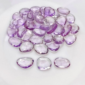 87.15 Cts. Pink Amethyst 11-13mm Rose Cut Irregular Shape AA Grade Gemstones Parcel - Total 40 Pcs.