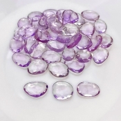 87.15 Cts. Pink Amethyst 11-13mm Rose Cut Irregular Shape AA Grade Gemstones Parcel - Total 40 Pcs.